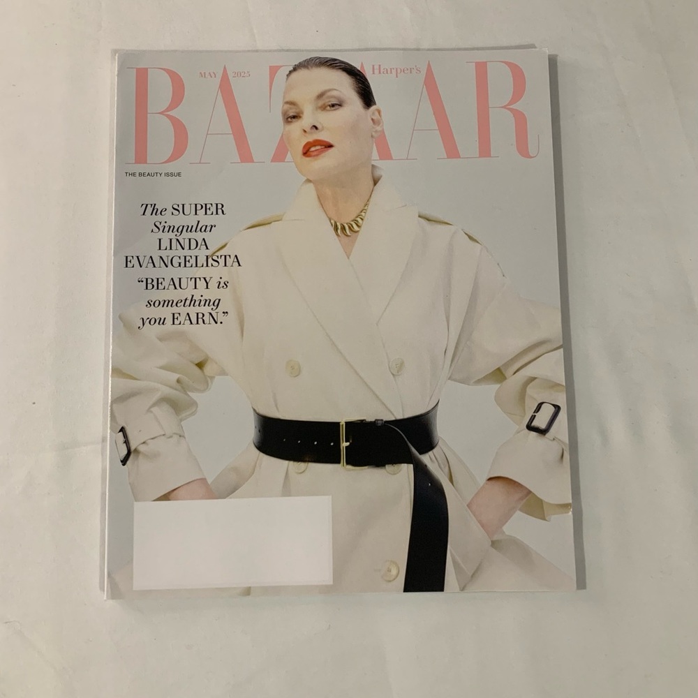 Harper's Bazaar Linda Evangelista “Beauty Something Earn” Issue May 2025Magazine